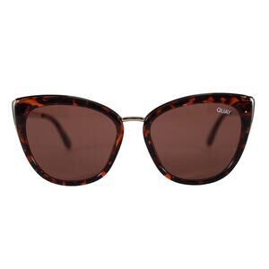 Quay Australia HONEY Oversized Cat Eye Sunglasses - Tortoise Gold / Brown - NWT